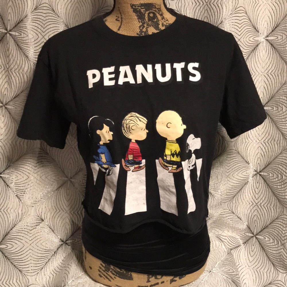Peanuts Black Short Sleeve Tee